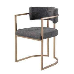 كرسي طاولة طعام أليكسا - رمادي داكن