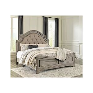 سرير لودنباي كينغ - رمادي