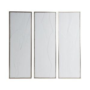 ديكور حائط من 3 قطع برادنتون - ابيض