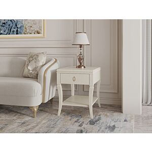 طاولة جانبية فيكتوريا مانور - كريمي