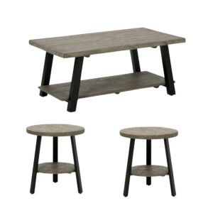 طقم طاولة قهوة مارسيل - اسود ورمادي