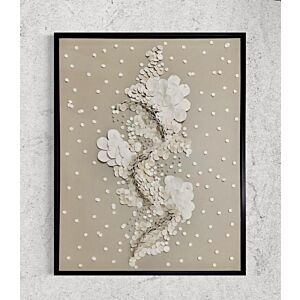 لوحة جبسية مقاس 150x100 سم بيوتي - برواز أسود