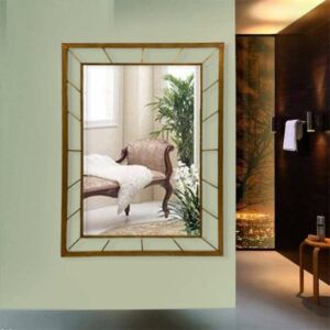 مرآة جدارية سانتا - ذهبي