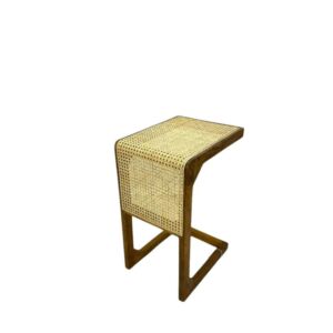 طاولة خدمه خشب طبيعي وراتان الموند