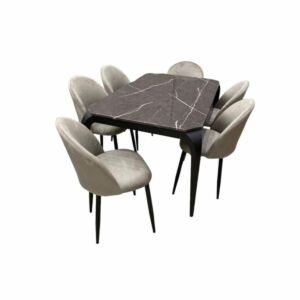 طاولة طعام ل 6 اشخاص رخام بينار