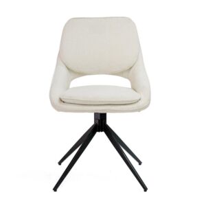 كرسي طاولة طعام بوكليه بينكول - ابيض