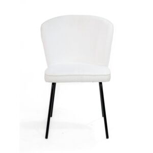 كرسي طعام مخمل ماروتي - ابيض