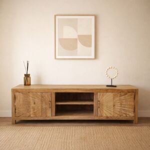 طاولة تلفزيون كايلا خشب هندي 180 سم