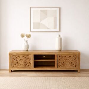 طاولة تلفزيون مينورا خشب هندي 180 سم