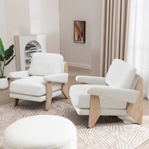 كرسي مفرد روفانس - ابيض