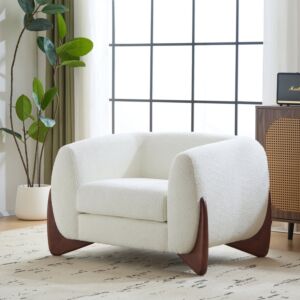 كنبة مفردة لاجوان - ابيض