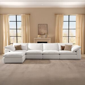 كنب زاوية زاريو - ابيض