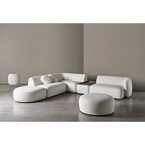 كنب زاوية مودرنيت - 6 قطع - ابيض