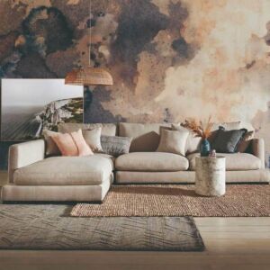 كنب زاوية لاتريل - قطعتين - بيج