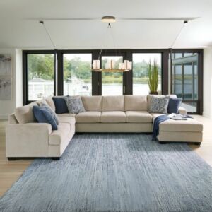 كنب زاوية حرف U بالوما - بيج