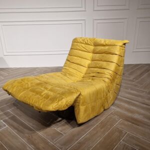 كرسي مفرد استرخاء دوار هزاز - أصفر