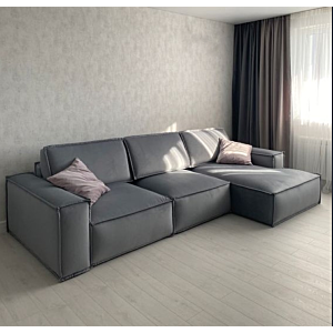 كنبة زاوية مونا - رمادي