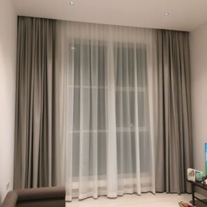 ستارة امريكي خطين بلاك اوت وشفيون - 250x300 سم - رصاصي