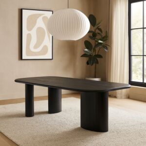 طاولة طعام 240 سم ل 10 اشخاص روندا - اسود