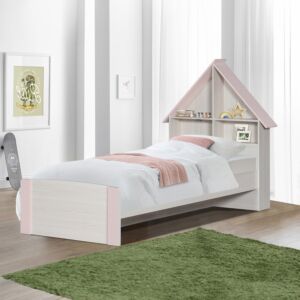 سرير فردي بلوح رأسي بمساحة تخزين من آنا - 90x200 سم