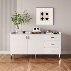 وحدة جانبية بسطح من الحجر الملبد ببابين و 3 أدراج من بيرل