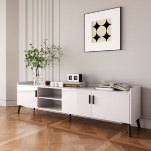 طاولة تلفزيون 200 سم سطح حجر ملبد 75 بوصة مارويل