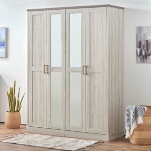 خزانة ملابس 4 أبواب مع مرآتين - أنجيليك