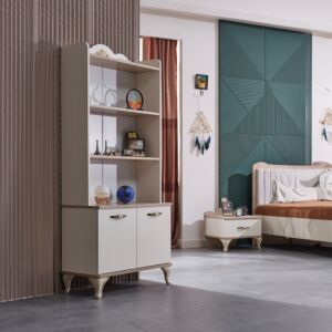 وحدة تخزين رفوف وبابين ميدوو