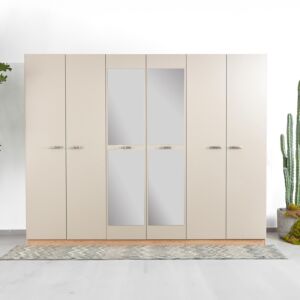 دولاب ملابس 6 أبواب مع مرآة من هايز