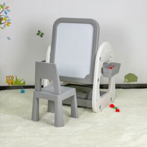 طاولة دراسة مكعبات البناء 4 في 1 مع كرسي وحامل آريس أوسلو