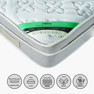 مرتبة توين بنوابض جيبية ولاتكس طبيعي من آي بليس