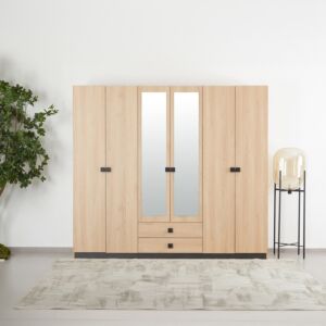 دولاب ملابس بـ6 أبواب ودرجين ومرآيا من لوكا