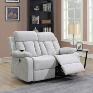 كنبة استرخاء قماش كهرباء بمقعدين مع منفذ يو إس بي من دالاس