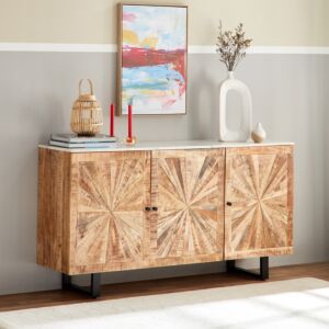 خزانة جانبية سطح رخام 3 أبواب من فلوريا