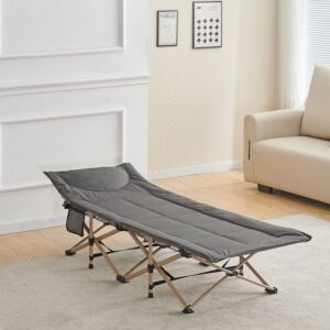 سرير رحلات وتخييم قابل للطي بهيكل موسّد من فيرن - 70x190 سم