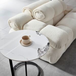 طاولة جانبية بتصميم C من الحجر الملبد من بريندون