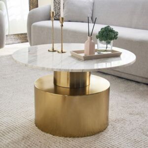 طاولة قهوة بسطح رخام طبيعي من كاراف