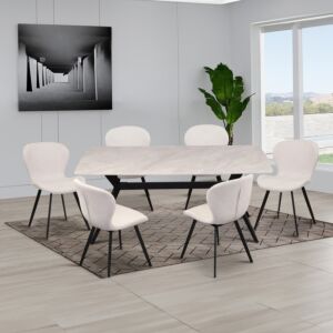 طاولة طعام مع 6 كراسي نيكست من لوسينا
