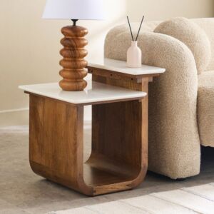 طاولة جانبية بسطح رخام أشتون