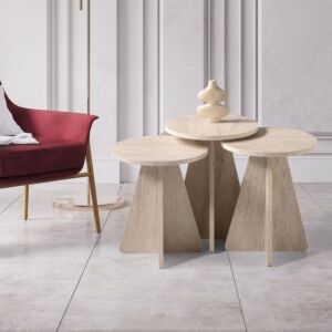 طقم طاولة جانبية متداخلة 3 قطع جامورا