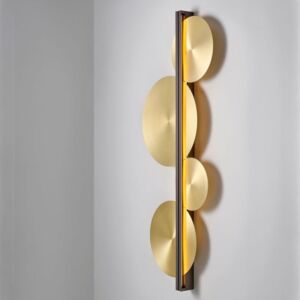 اضاءة جدارية مودرن وخط ليد - اسود وذهبي