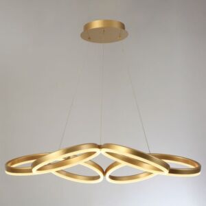 انارة معلقة 6 رينجات دائرية 80 واط - ذهبي