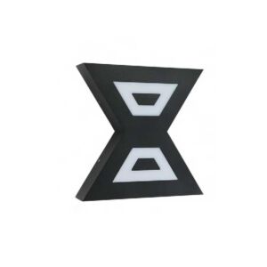 اضاءة جدارية خارجية مخصر وامامي - اسود