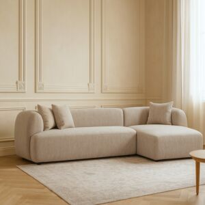 كنب زاوية رولين قطعتين - بيج