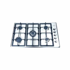 سطح غاز 5 عيون 60×90 سم تركي - فضي