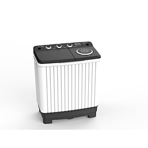 غسالة حوضين جي في سي برو 5 كيلو - ابيض