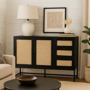 كونسول خشبي لوران -بابين - اسود