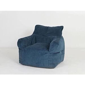 كرسي استرخاء مخملي - ازرق