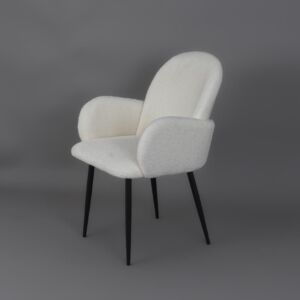 كرسي طاولة طعام مايلي - ابيض واسود