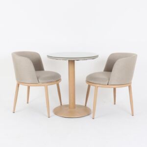 طقم طاولة مع مقعدين خارجي سايا - بيج